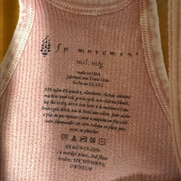 Free people Light pink crop tank top size medium/large but fits like a small - Picture 5 of 6